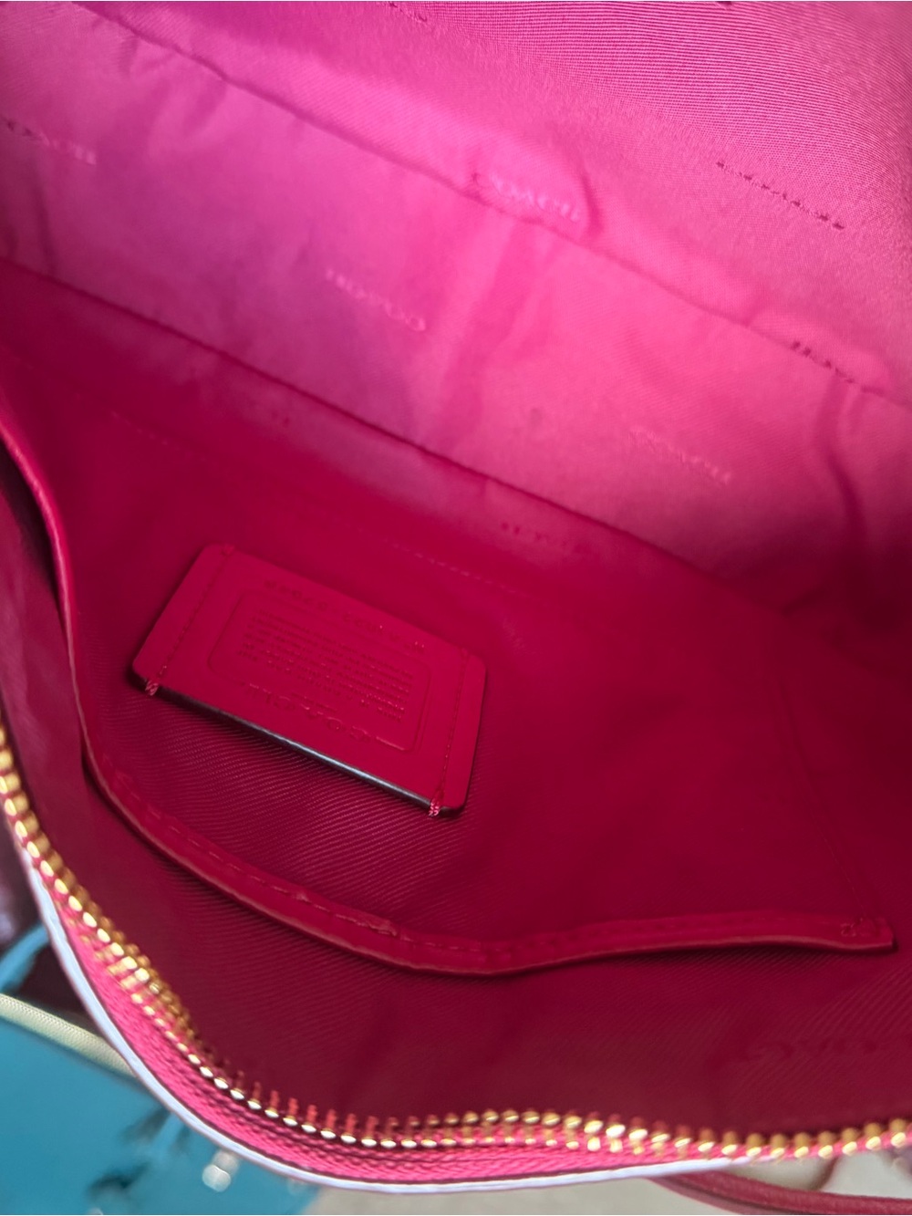 Coach Bright Pink Pebbled Leather Shoulder & Crossbody Bag - Picture 9 of 11